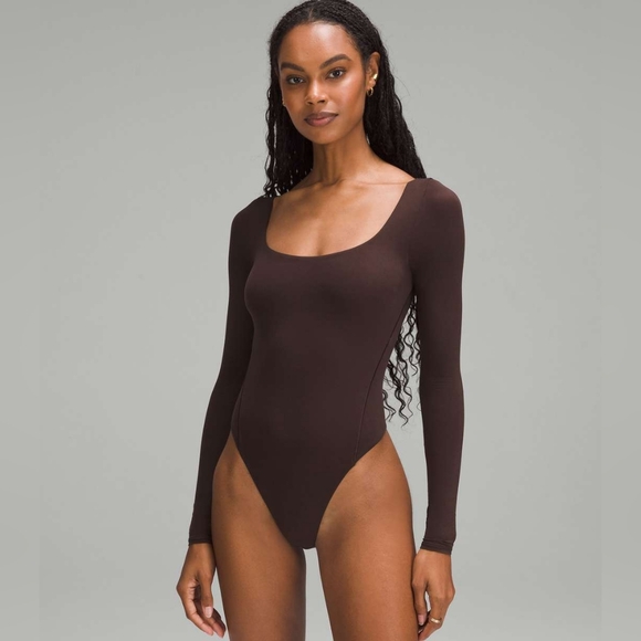 lululemon athletica Tops - Lululemon Wundermost Ultra-Soft Nulu Square-Neck Long-Sleeve Bodysuit Sz M
